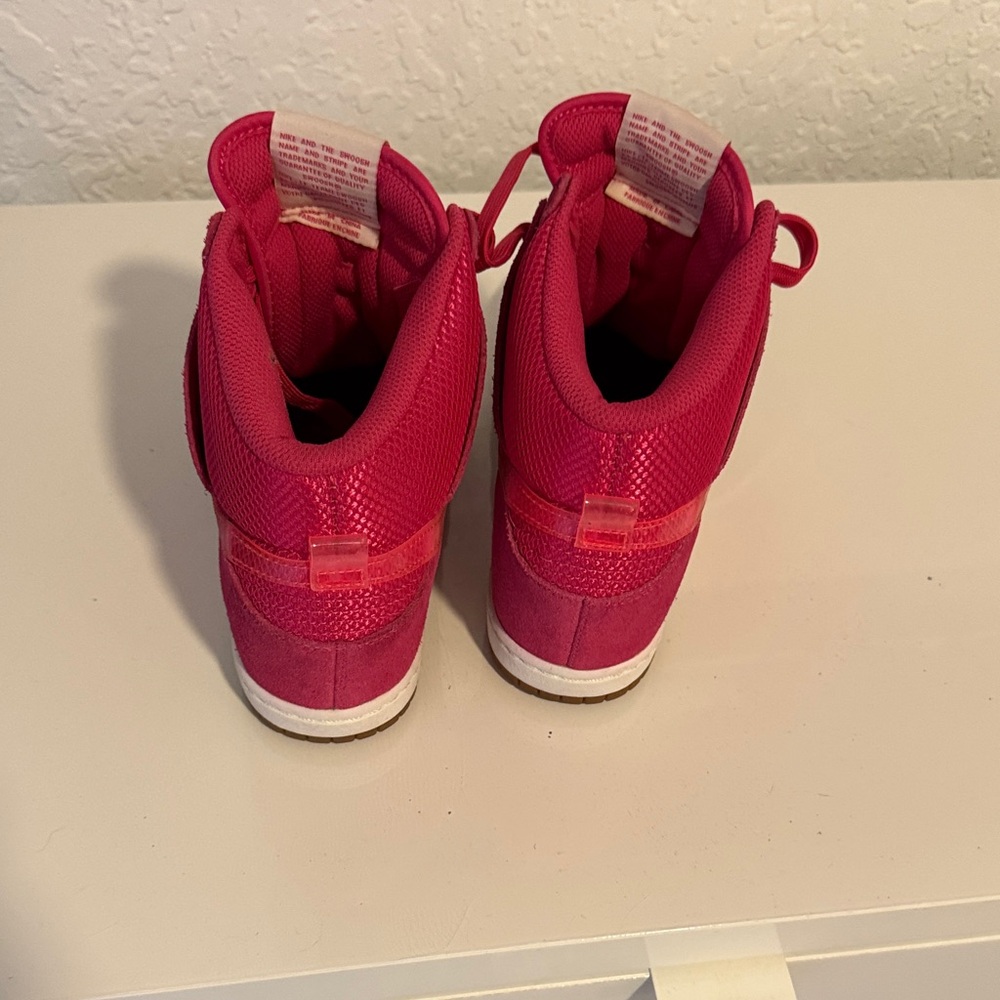 Nike Women's Fuchsia High-Top Sneakers - Picture 3 of 5